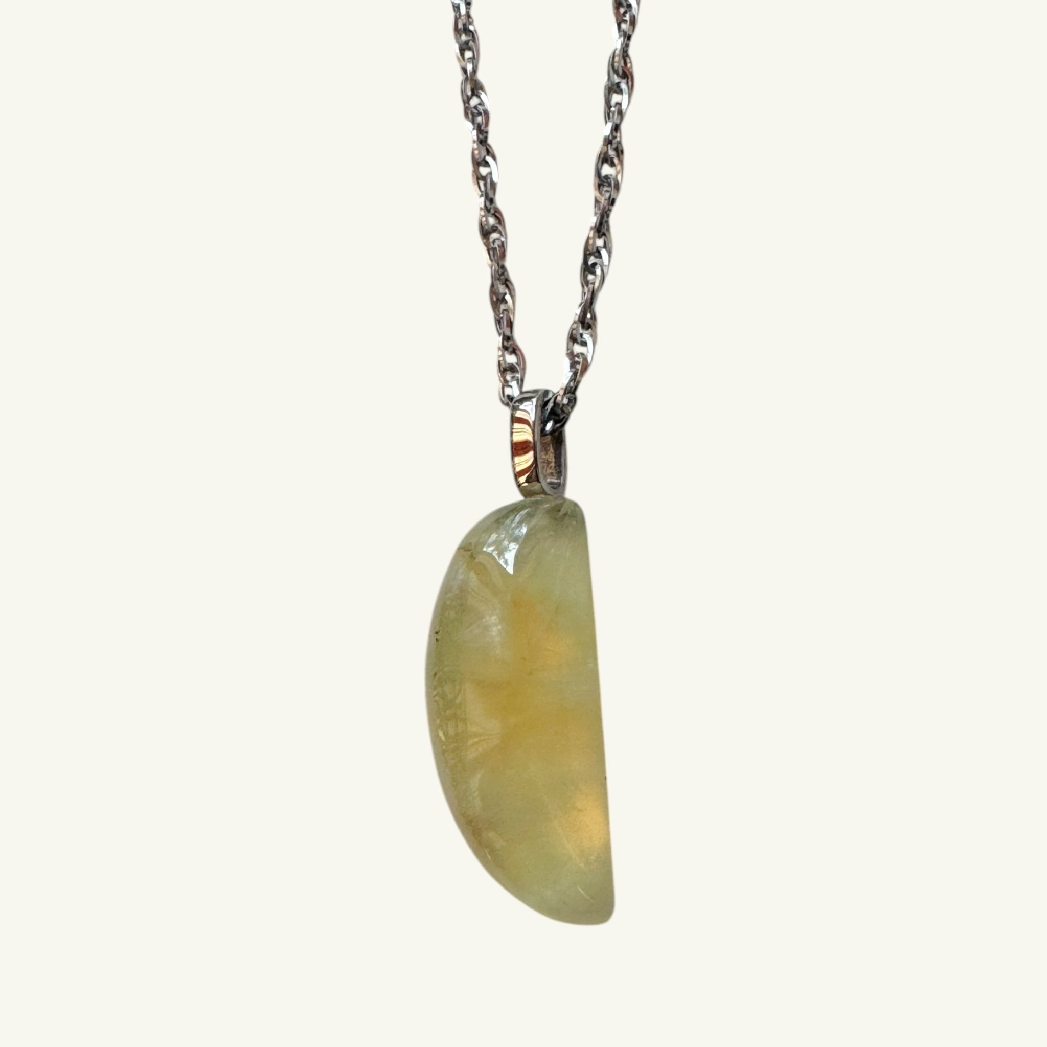 Collana prehnite 37x16 mm Sharifa Crystals